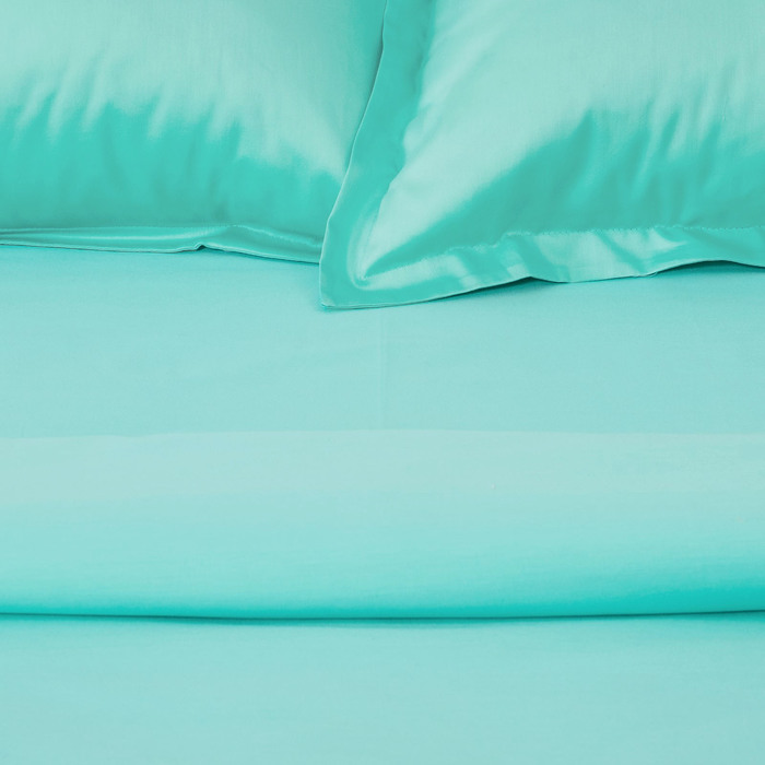 Постельное бельё "Этель" евро Лазурное блаженство 200х217 см, 220х240 см, наволочки 50х70 + 3 см - 2 шт., сатин 128 г/м²