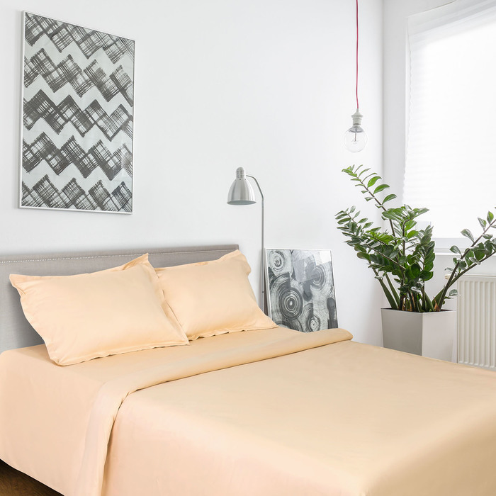 Постельное бельё "Этель" евро Песчаные дюны 200х217 см, 220х240 см, наволочки 50х70 + 3 см - 2 шт., сатин 128 г/м²