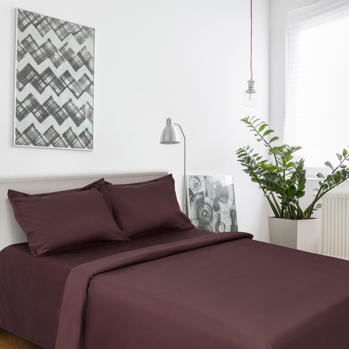 Постельное бельё "Этель" 1,5 сп. Терракотовое утро 143х215 см, 150х214 см, наволочки 50х70 + 3 см - 2 шт., сатин 128 г/м²