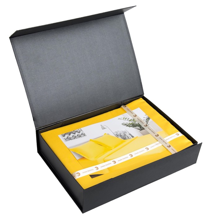 Постельное бельё "Этель" дуэт Шафрановое утро 143х215 см - 2 шт., 220х240 см, наволочки 50х70 + 3 см - 2 шт., сатин 128 г/м²