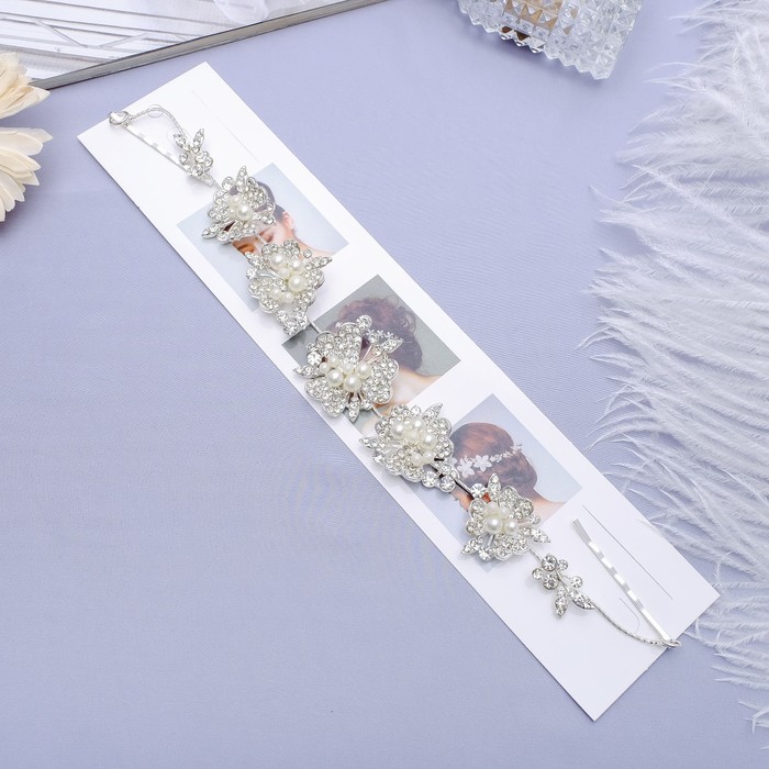 Аксессуар для причёски "Элегия" 25 см роскошь цветов