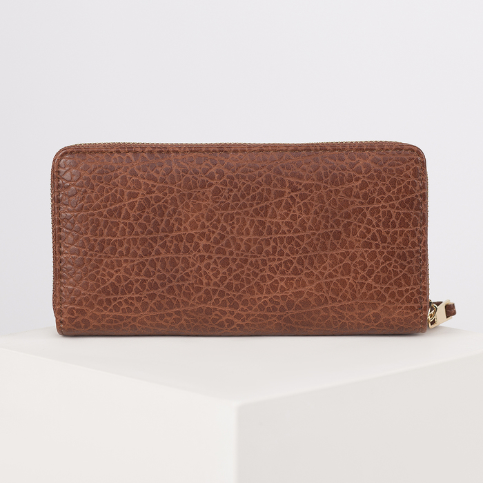 Кошелёк женский "Лейла", 3 отдела, для карт, для монет, цвет коричневый