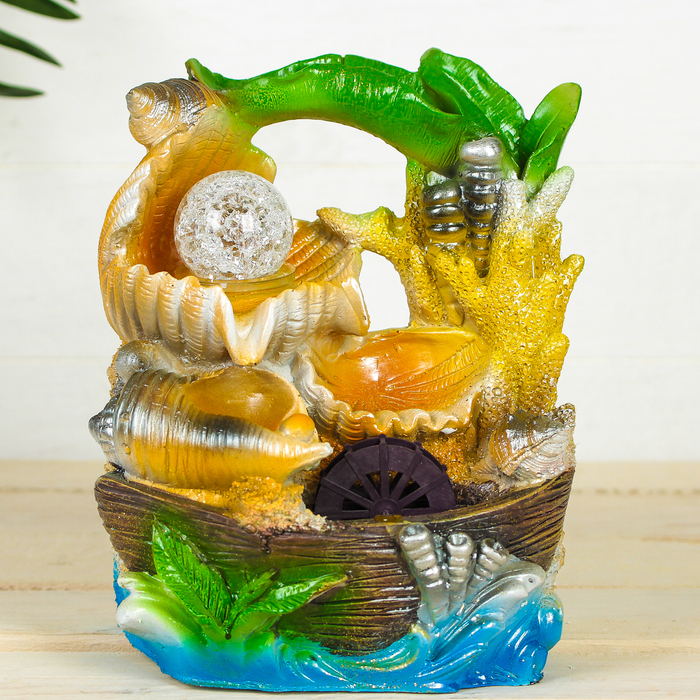 Фонтан "В плену Нептуна" 18х25 см (с подсветкой)