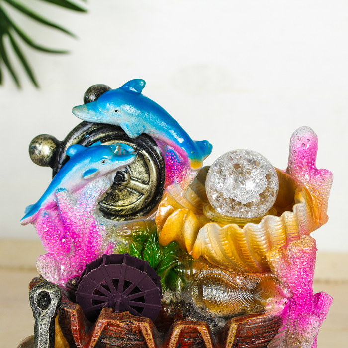 Фонтан "Затонувшая лодочка" 19х25 см (с подсветкой)