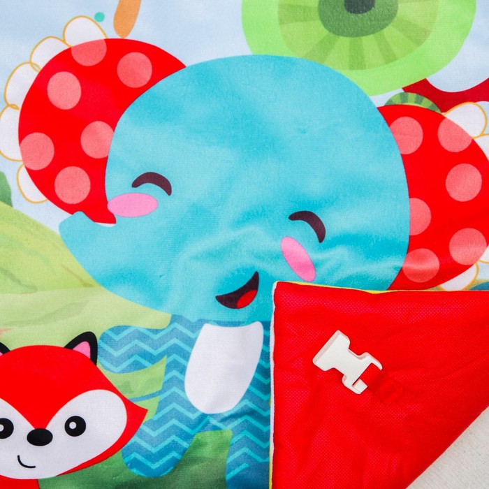 Развивающий коврик с дугами «Слоник и друзья», 5 игрушек, с подушечкой