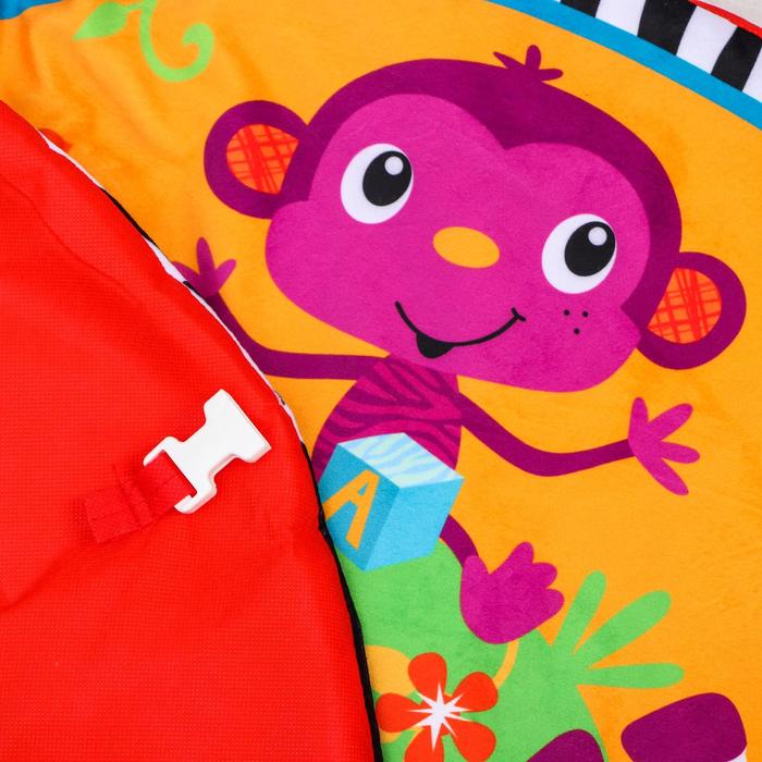 Развивающий коврик с дугами «Зоо», 5 игрушек, с подушечкой, музыкальная игрушка