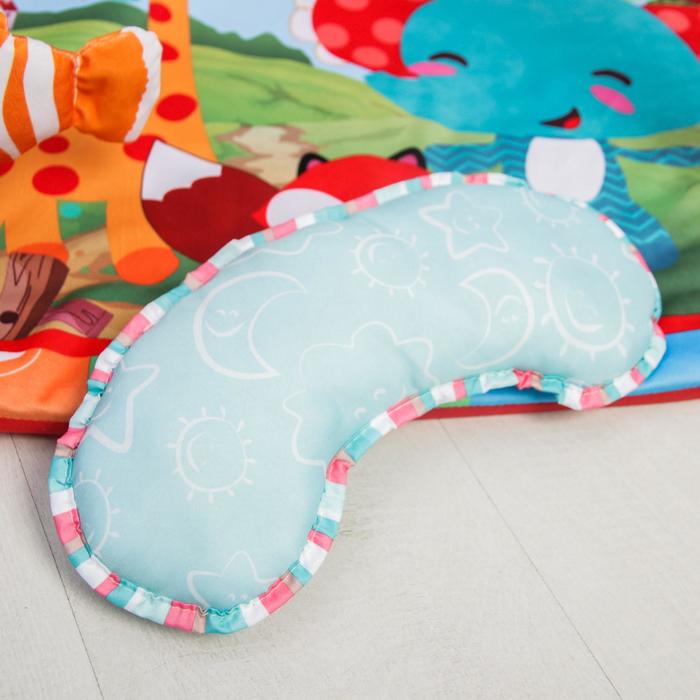 Развивающий коврик с дугами «Слоник и друзья», 5 игрушек, с подушечкой, музыкальная игрушка