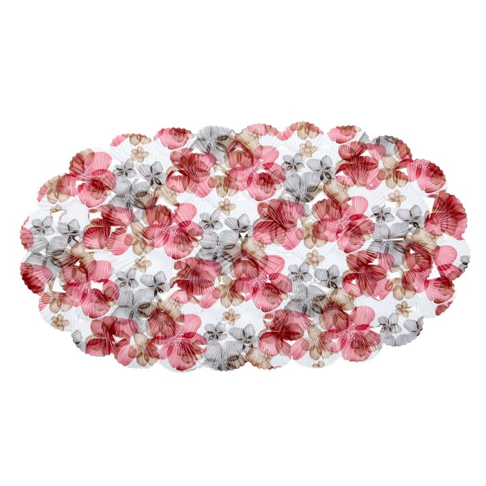 Коврик для ванны "Цветы на ракушках"