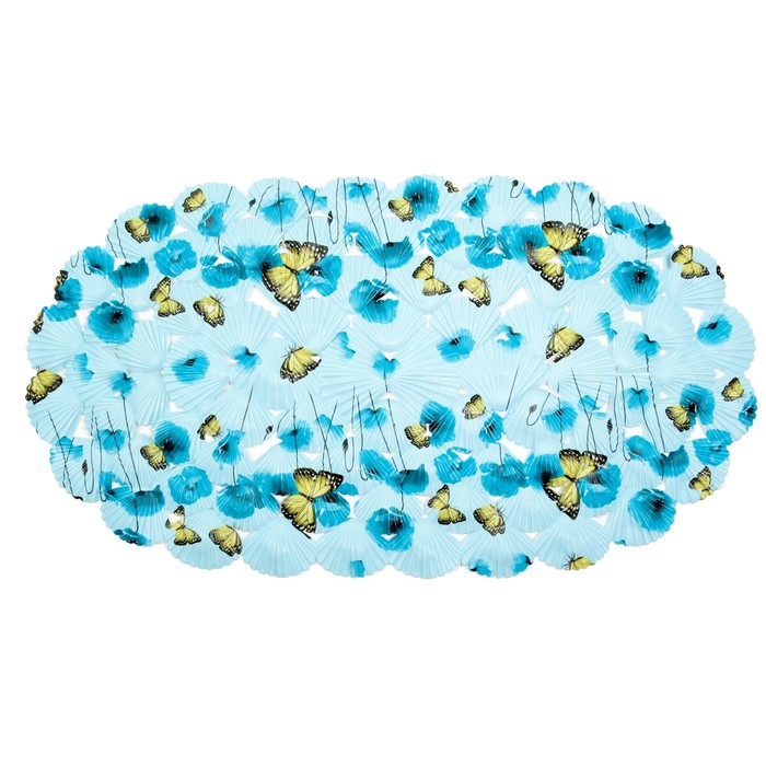 Коврик для ванны "Маки на ракушках"