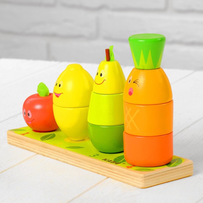 Пирамидка логическая "Фрукты-овощи"