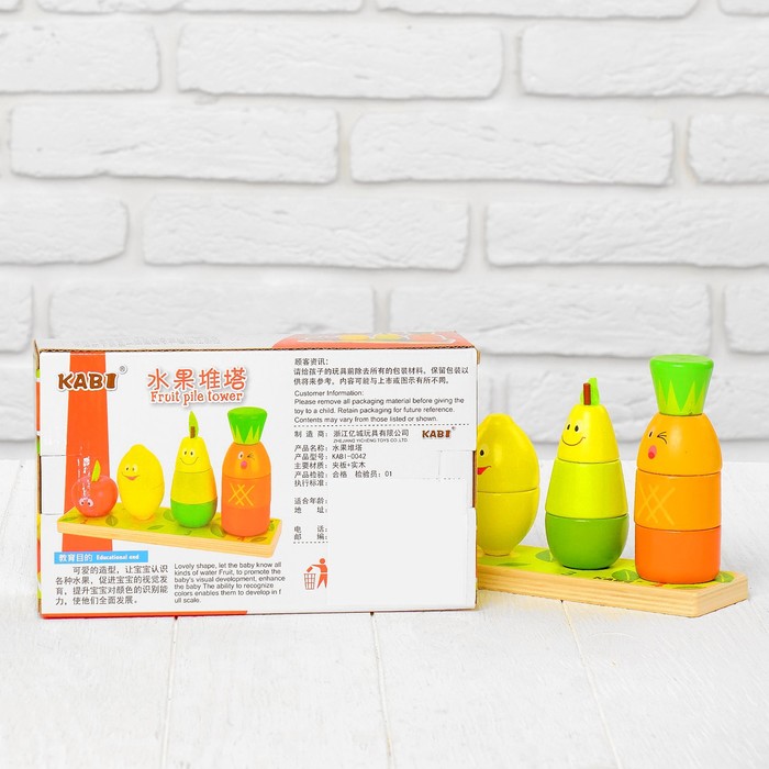 Пирамидка логическая "Фрукты-овощи"