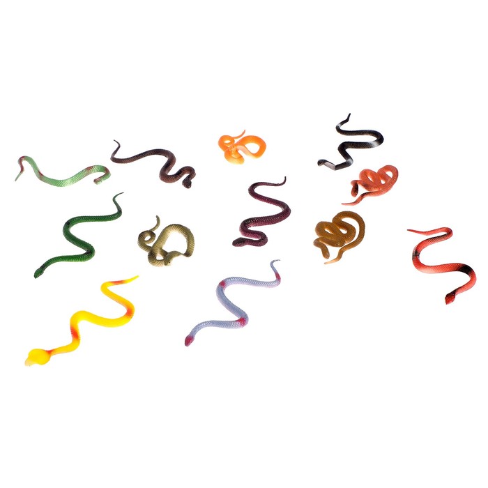 Набор животных "Змеи", 12 фигурок