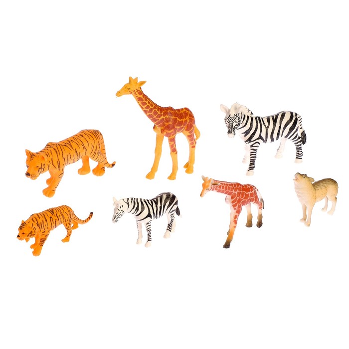 Набор животных "Мама и дитя-2", 7 фигурок