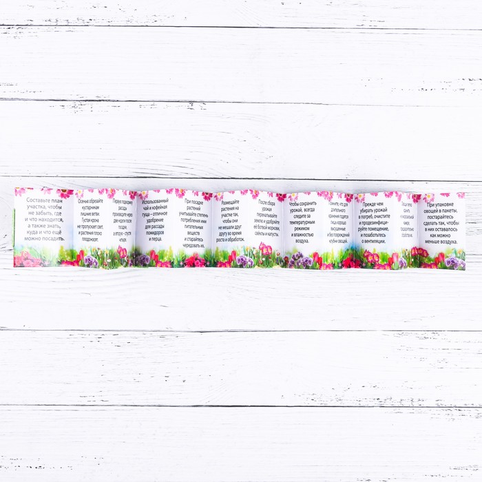 Мини-книжка гармошка "Советы садоводу", 12 страниц