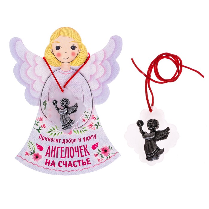 Ангел с красной ниткой "На счастье"