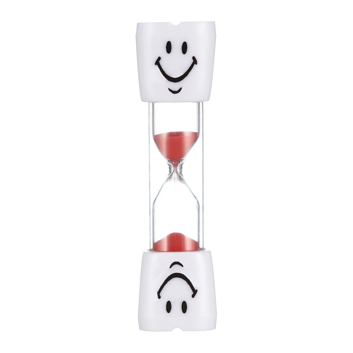 Песочные часы Зубик, на 5 минут, 10 х 2 см, красные песочные часы африн на 5 минут 8 5 х 4 см