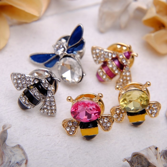 Брошь "Пчелки", форма МИКС, цвет МИКС