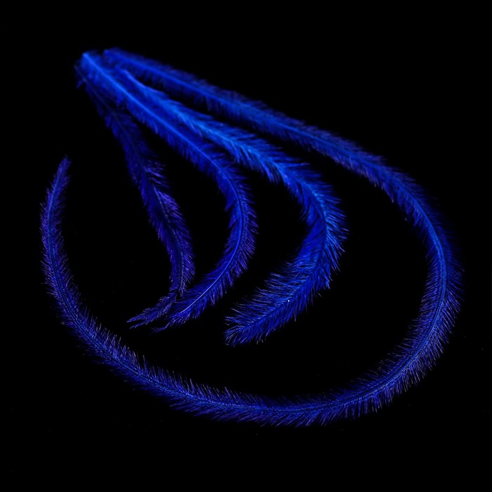Перья для декора ногтей, цвет синий