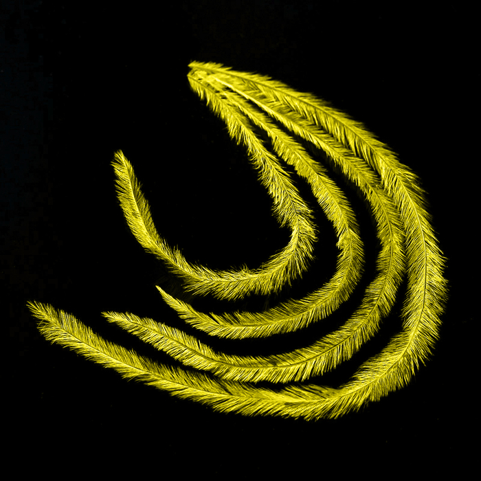 Перья для декора ногтей, цвет жёлтый