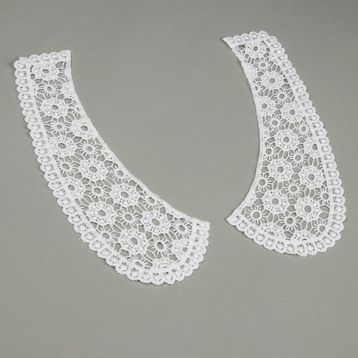 Воротник пришивной, 23*10см, пара, цвет белый, z62