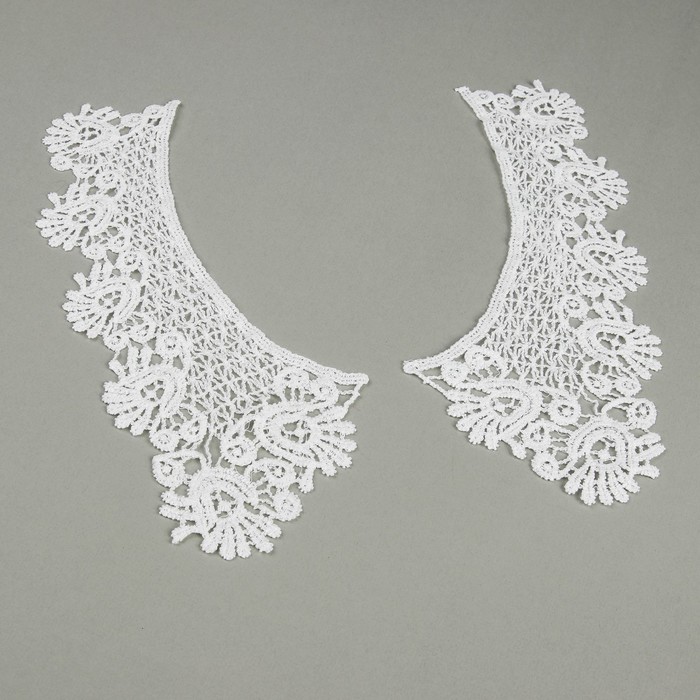 Воротник пришивной, 23*10см, пара, цвет белый, z68