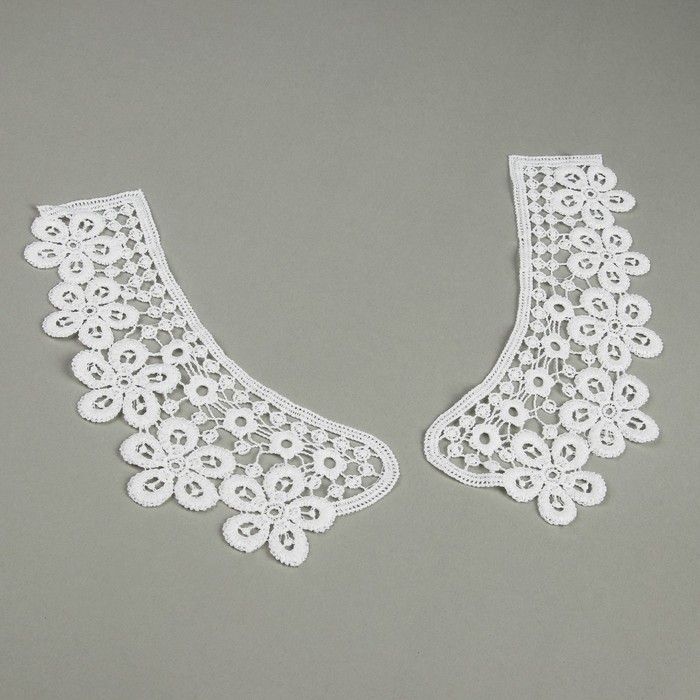 Воротник пришивной, 23*10см, пара, цвет белый, z69