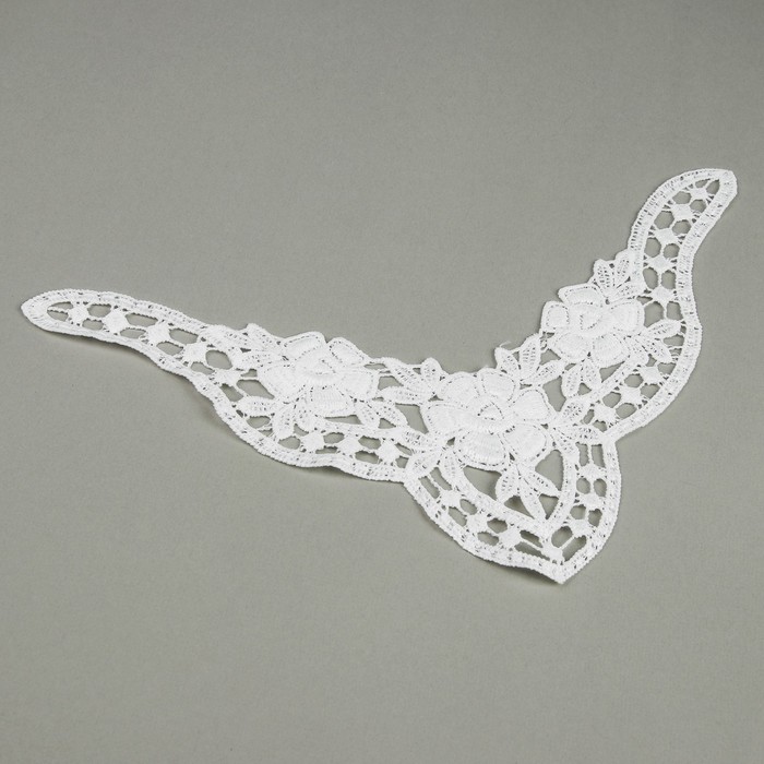 Воротник пришивной, 22*17,5см, цвет белый