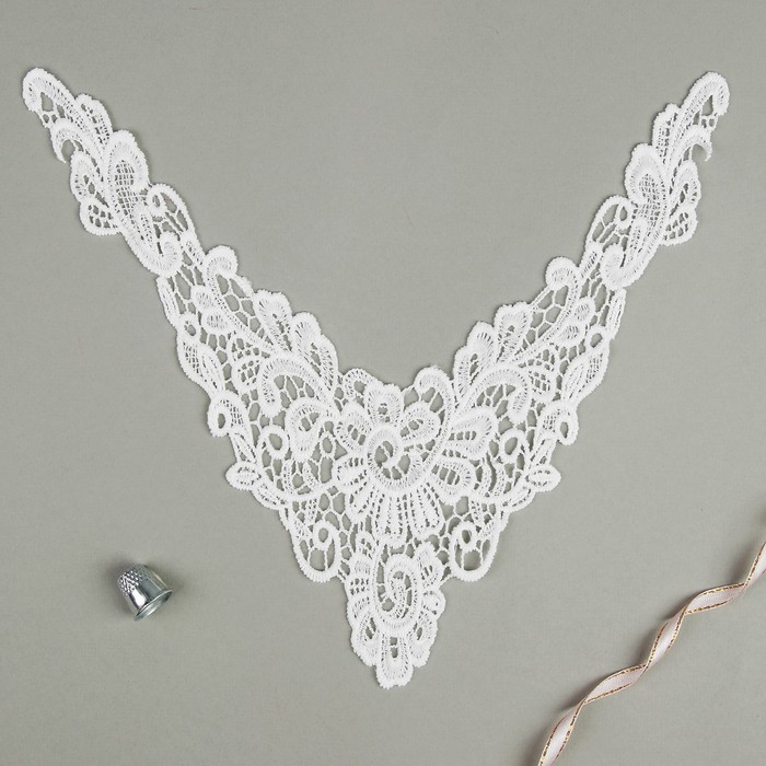 Воротник пришивной, 24*23,5см, цвет белый