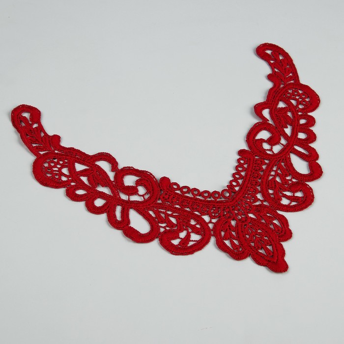 Воротник пришивной, 25*20см, цвет бордовый