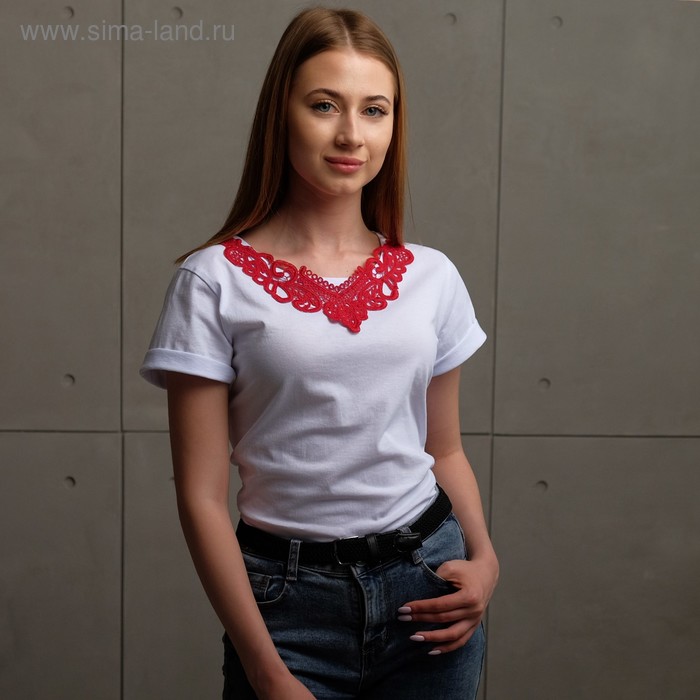 

Воротник пришивной, 25 × 20 см, цвет бордовый
