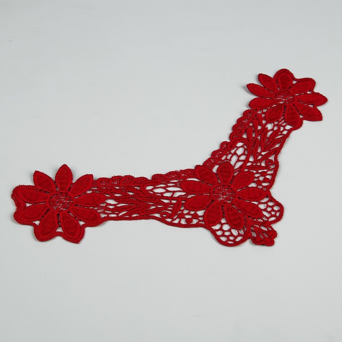 Воротник пришивной, 24,5*17см, цвет бордовый