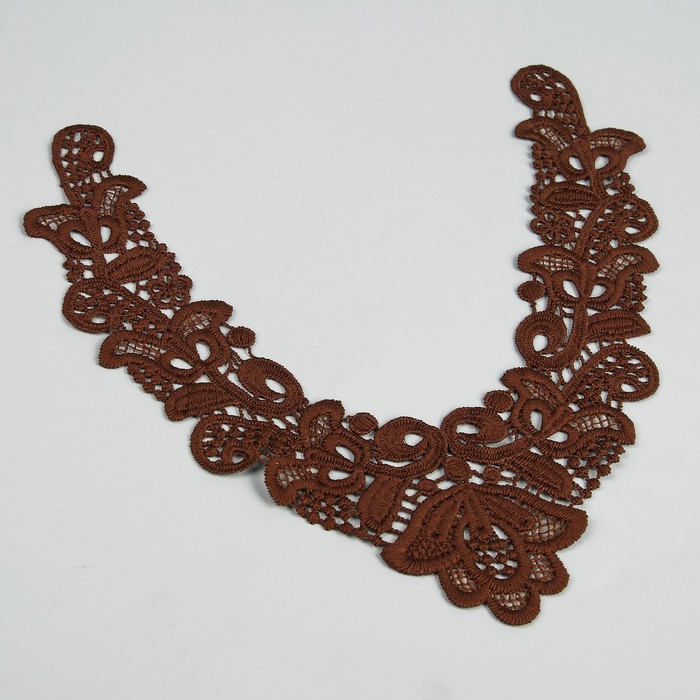 Воротник пришивной, 28*14см, цвет коричневый