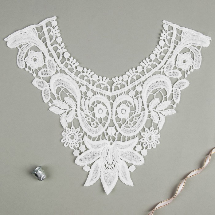 Воротник пришивной, 30*28,5см, цвет белый