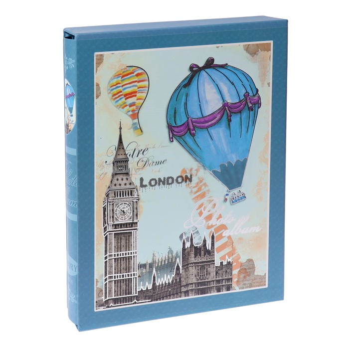 Фотоальбом на 200 фото 10х15 см "Воздухоплавание" в коробке МИКС 26,5х20,5х5,5 см