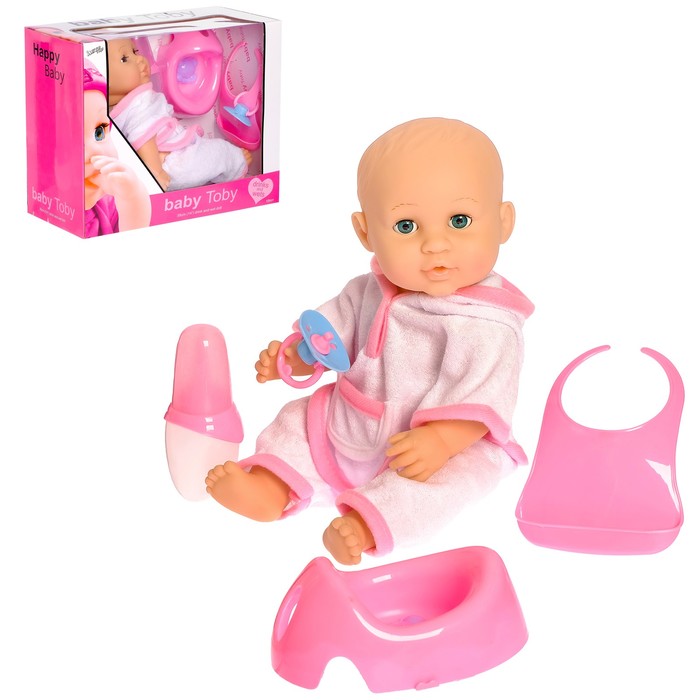 Пупс функциональный "Миша" в костюмчике, с аксессуарами, пьёт, писает