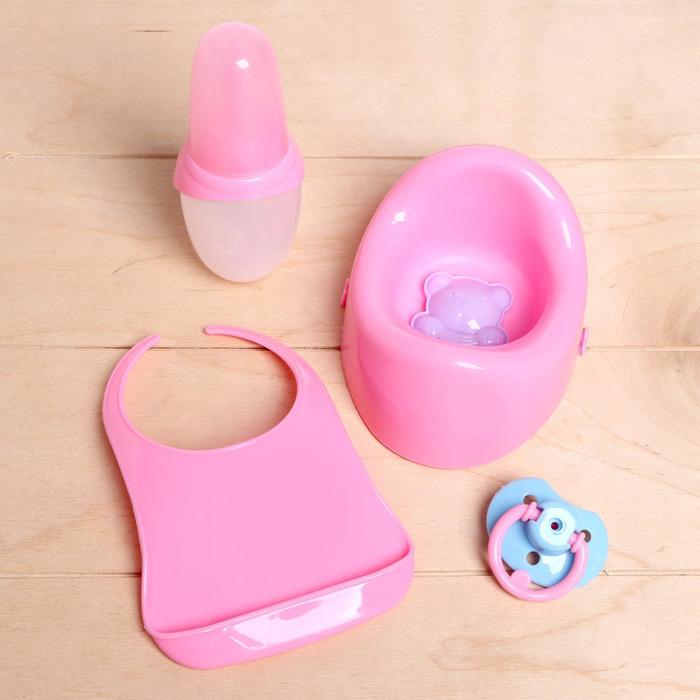 Пупс функциональный "Кирюша" в костюмчике с аксессуарами, пьёт, писает