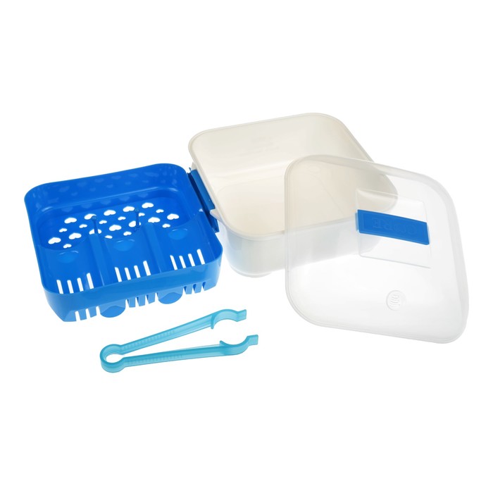 Стерилизатор для СВЧ Care 80123, на 3 бутылочки, щипцы в комплекте