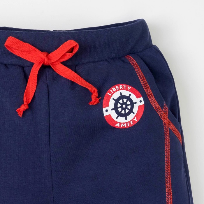 Шорты, синие,, р-р 34 (122-128см) 7-8л 100% хл