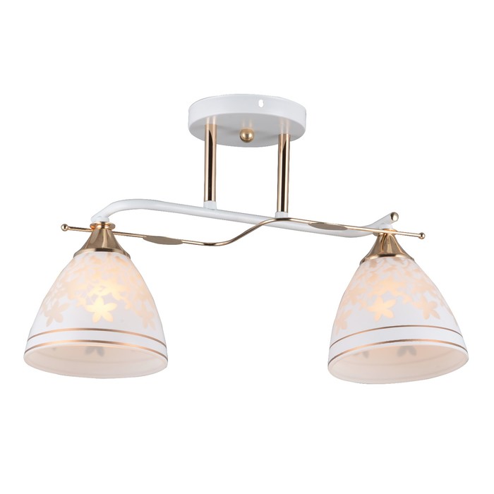 Люстра "Дженна" 2x60Вт E27 белый-золото