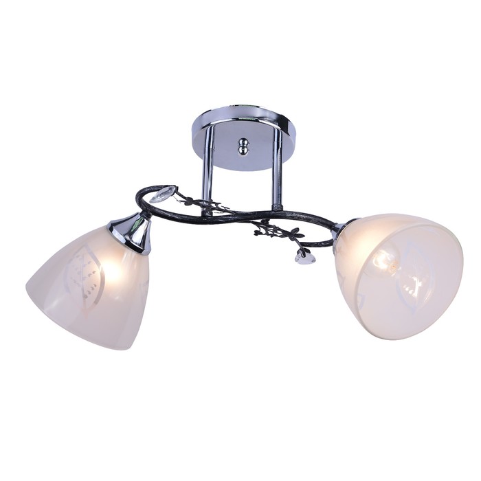 Люстра "Иллирика" 2x60Вт E27 хром-черный