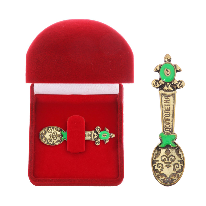 Ложка-загребушка с заливкой "Черепашка долголетия"