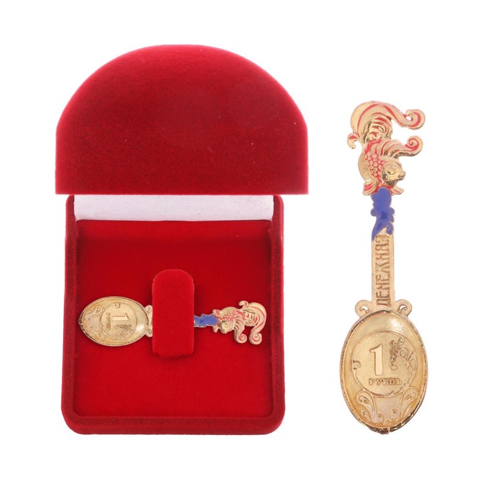 Ложка-загребушка с заливкой "Денежная рыбка"