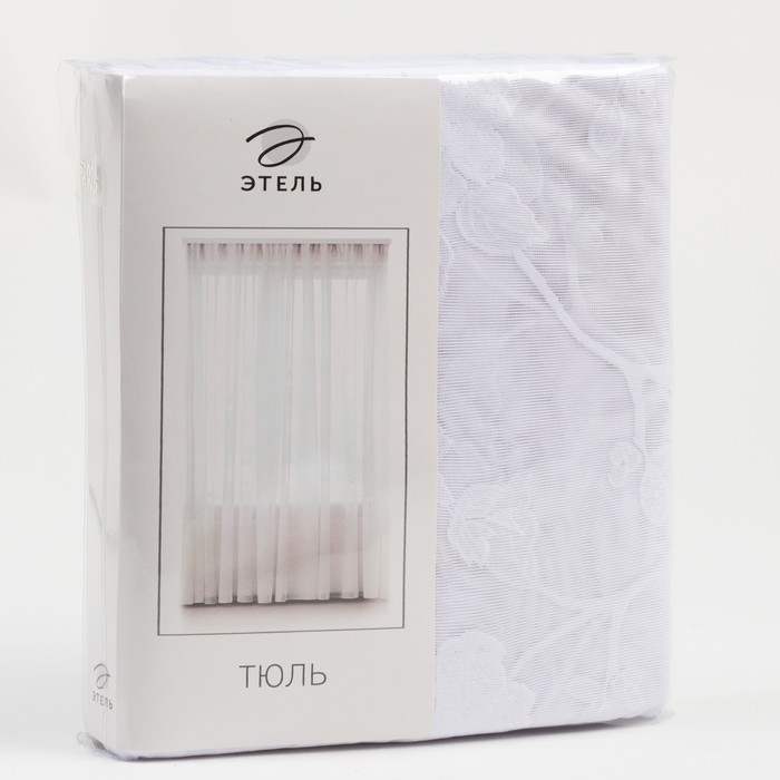 Тюль "Этель" Чувственный цветок, 150х250 см с фестоном, 69 г/м²,100% п/э