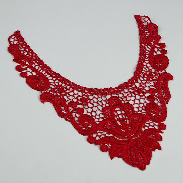 Воротник пришивной, 25,5*26см, цвет бордовый