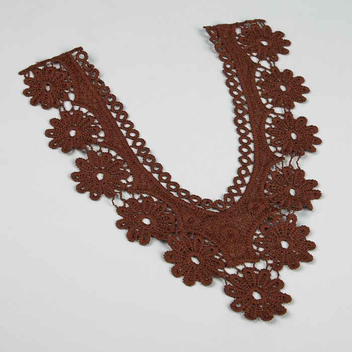 Воротник пришивной, 29*26см, цвет коричневый