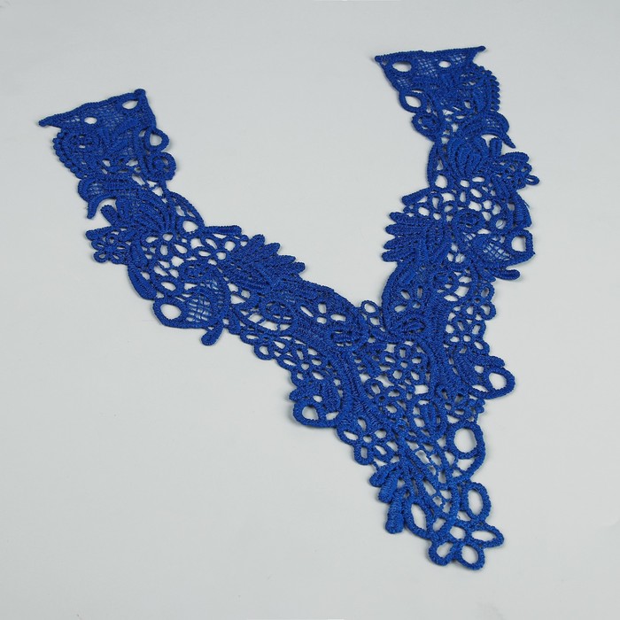 Воротник пришивной, 27,5*30см, цвет синий