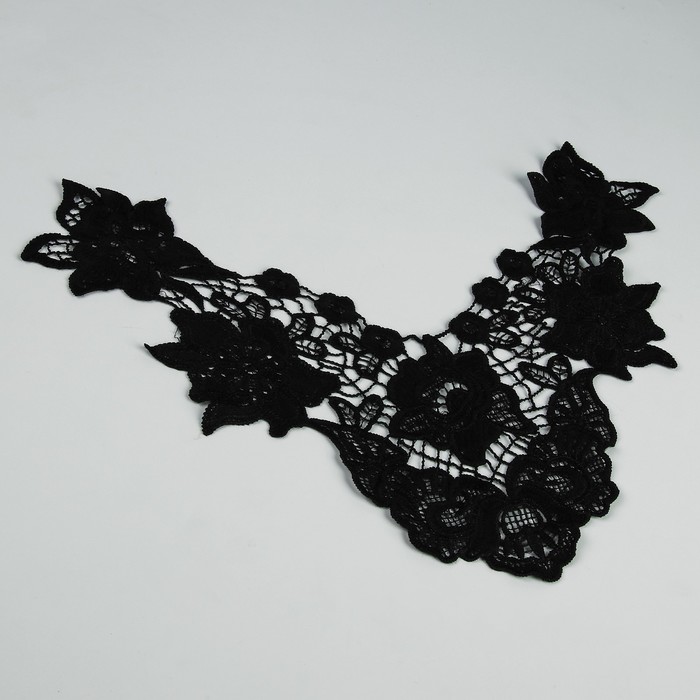 Воротник пришивной, 35*30см, цвет чёрный