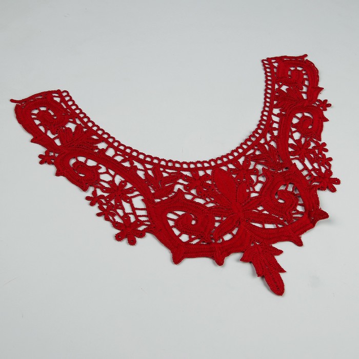 Воротник пришивной, 31*27см, цвет бордовый