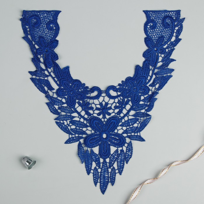 Воротник пришивной, 31*30см, цвет синий