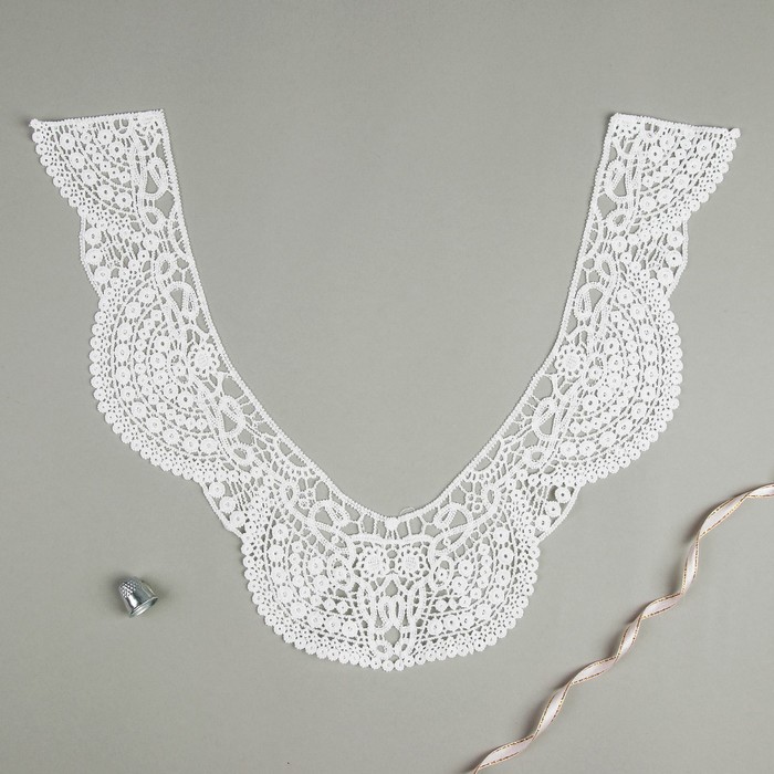 Воротник пришивной, 33*27,5см, цвет белый